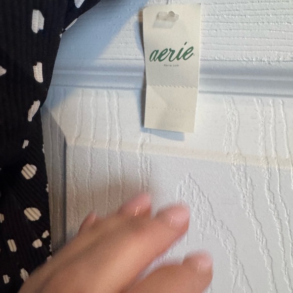 Aerie Ribbed Wrap One Piece Swimsuit - Picture 6 of 9